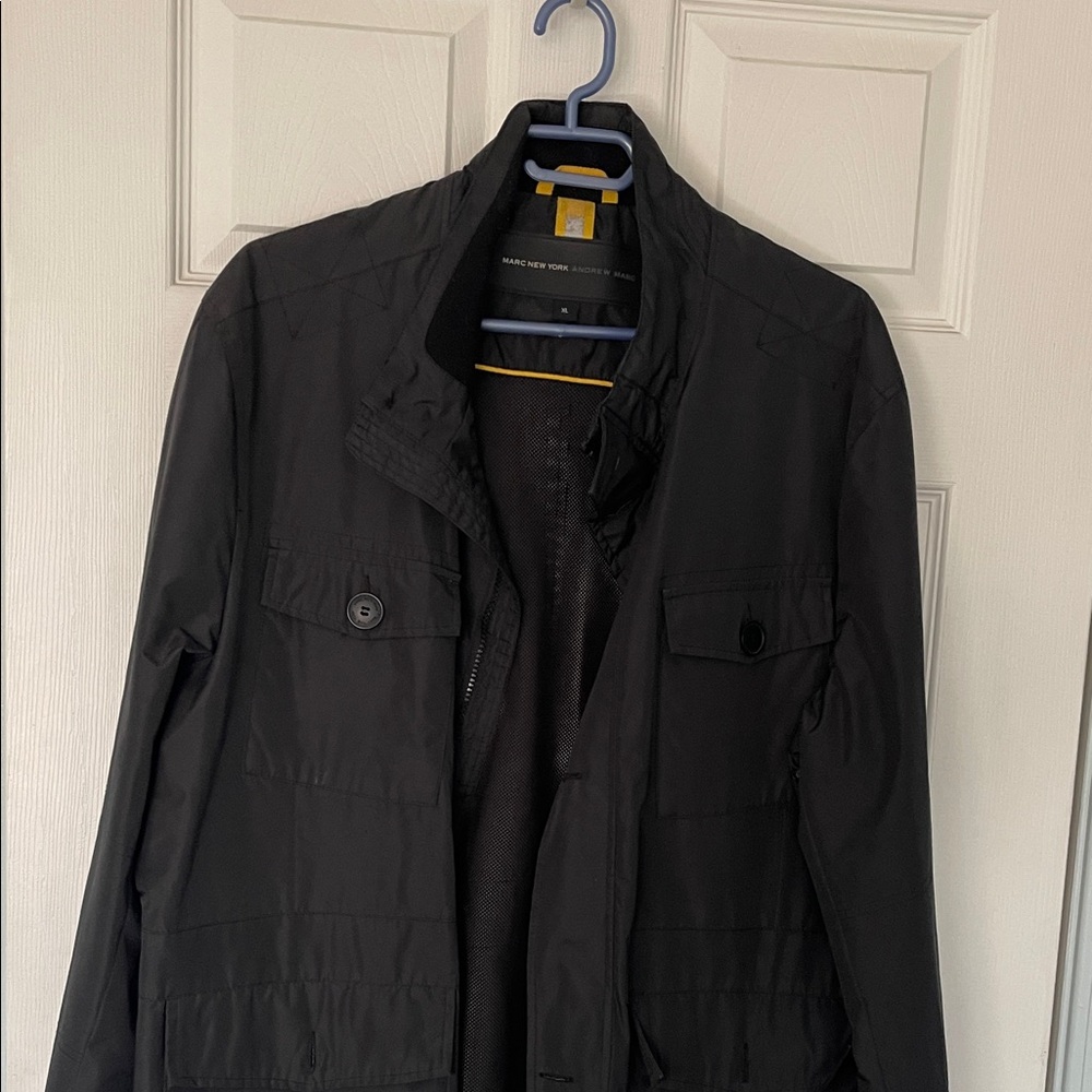 Marc New York Men's Black Military Jacket
